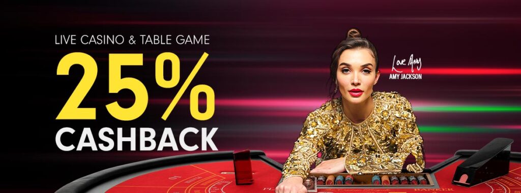 Baji 25% Live Casino Cashback Promotion